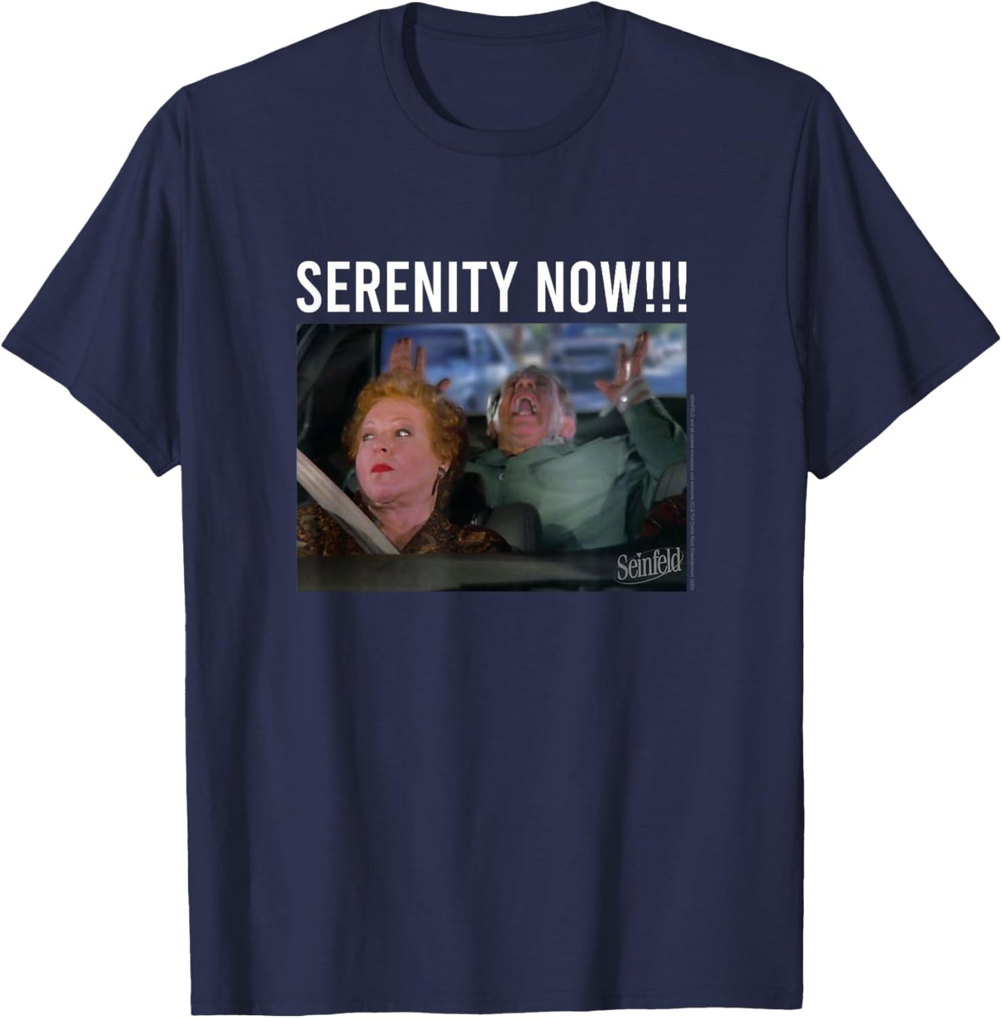 Seinfeld Serenity Now Frank Costanza Vintage Photoreal T-Shirt - T-Shirt | Navy