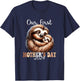Our First Mother's Day 2024 Mom Sloth Family Matching Baby T-Shirt - T-Shirt | Navy