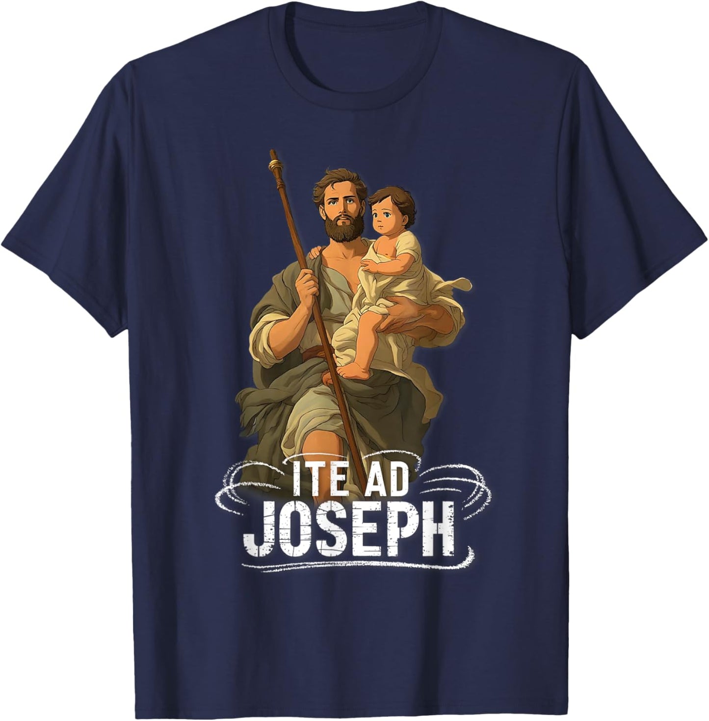 Saint Joseph Catholic Father And Worker T-Shirt - T-Shirt | Navy