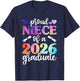 Proud Niece of a 2026 Graduate, Graduation Class of 2026 T-Shirt - T-Shirt | Navy