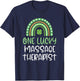 One Lucky Massage Therapist St. Patrick's Day Licensed LMT T-Shirt - T-Shirt | Navy
