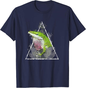 Anole Green Lizard Pet Anoles Reptile Smoke T-Shirt - T-Shirt | Navy