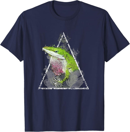 Anole Green Lizard Pet Anoles Reptile Smoke T-Shirt - T-Shirt | Navy
