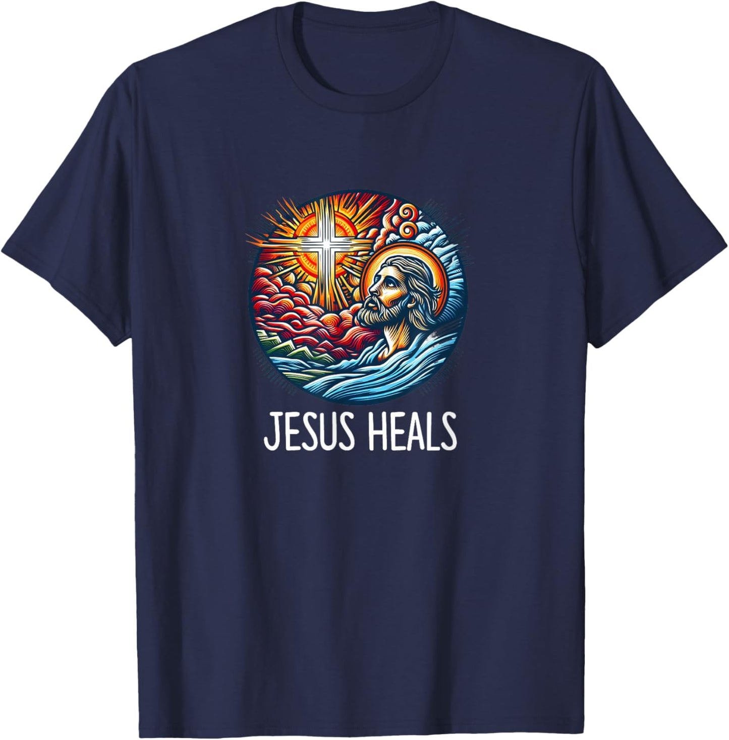 Jesus Heals T-Shirt - T-Shirt | Navy