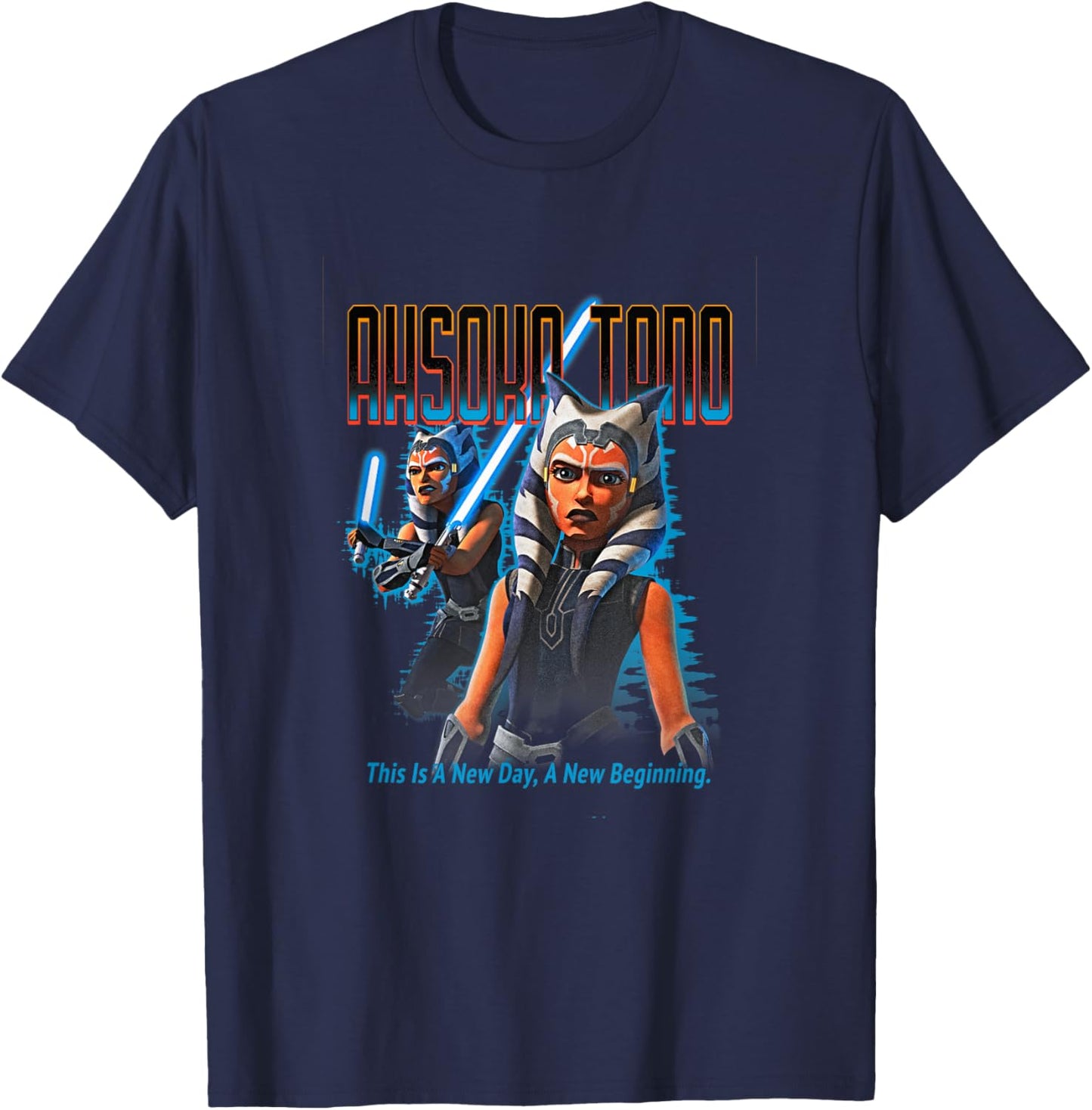 Star Wars: The Clone Wars Ahsoka Tano This Is A New Day T-Shirt - T-Shirt | Navy