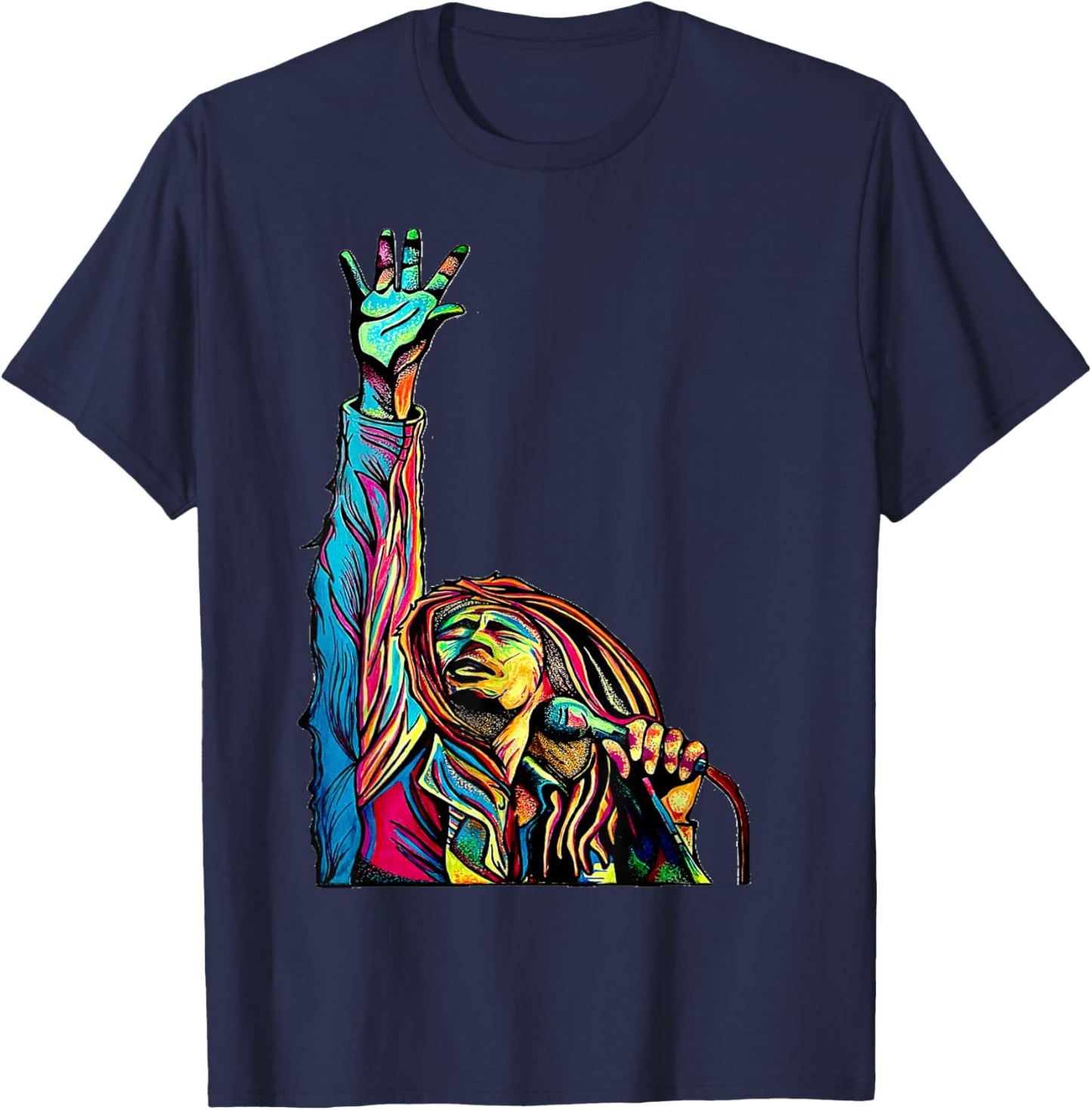 Colorful Reggae T-Shirt - T-Shirt | Navy