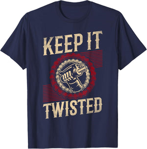 Keep It Twisted - Vintage Motorcycle T-Shirt - T-Shirt | Navy