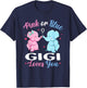 Pink Or Blue Gigi Loves You Elephant Gender Reveal Baby T-Shirt - T-Shirt | Navy