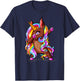 Dabbing Brown Skin Unicorn African American Woman Girl Gifts T-Shirt - T-Shirt | Navy