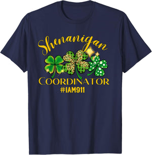 911 Police Dispatcher Irish Gift St. Patrick’s Day T-Shirt - T-Shirt | Navy
