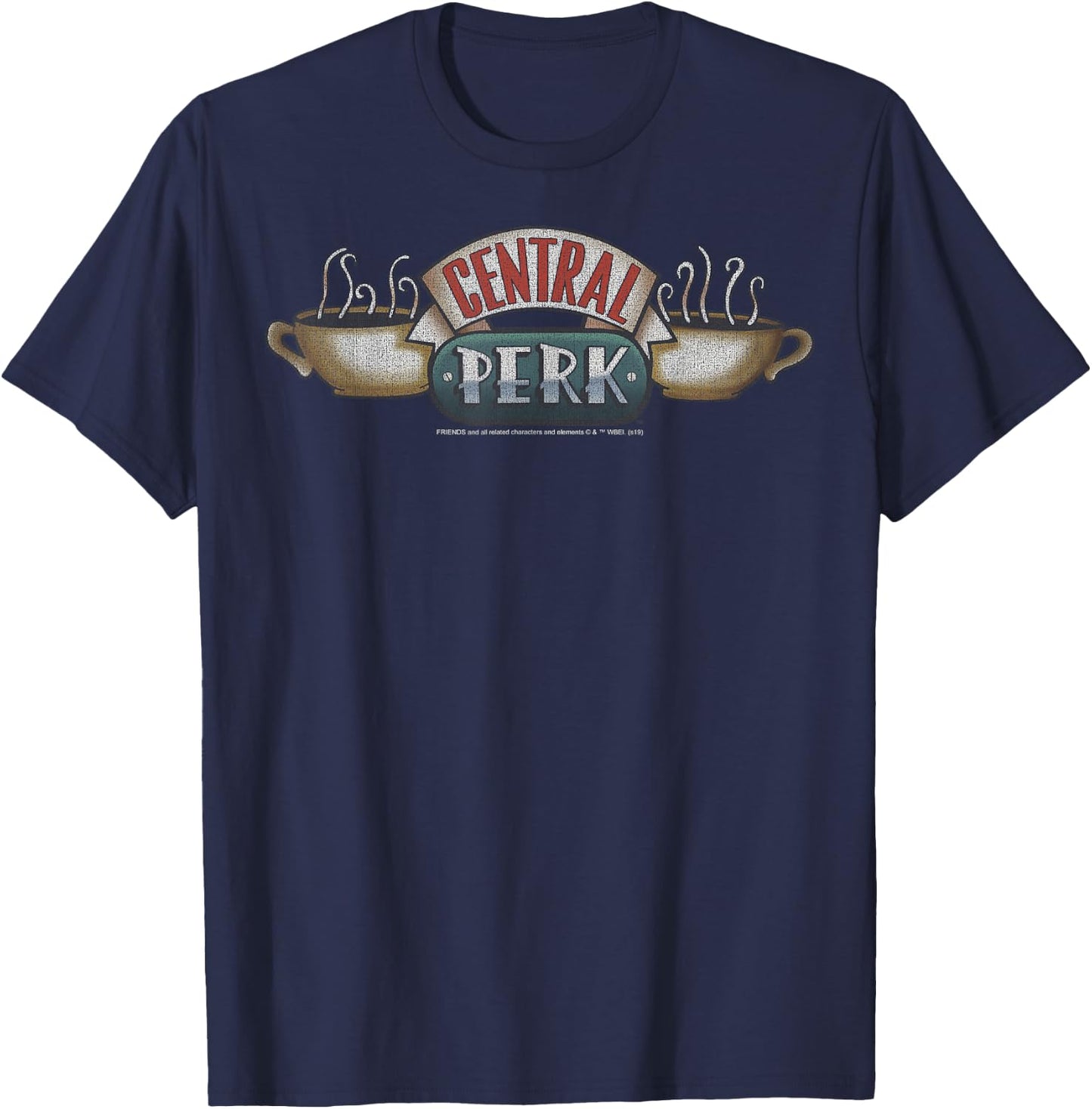 Friends Central Perk Classic Logo T-Shirt - T-Shirt | Navy