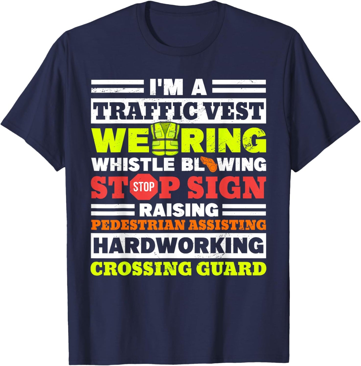 School Crossing Guard T-Shirt - T-Shirt | Navy