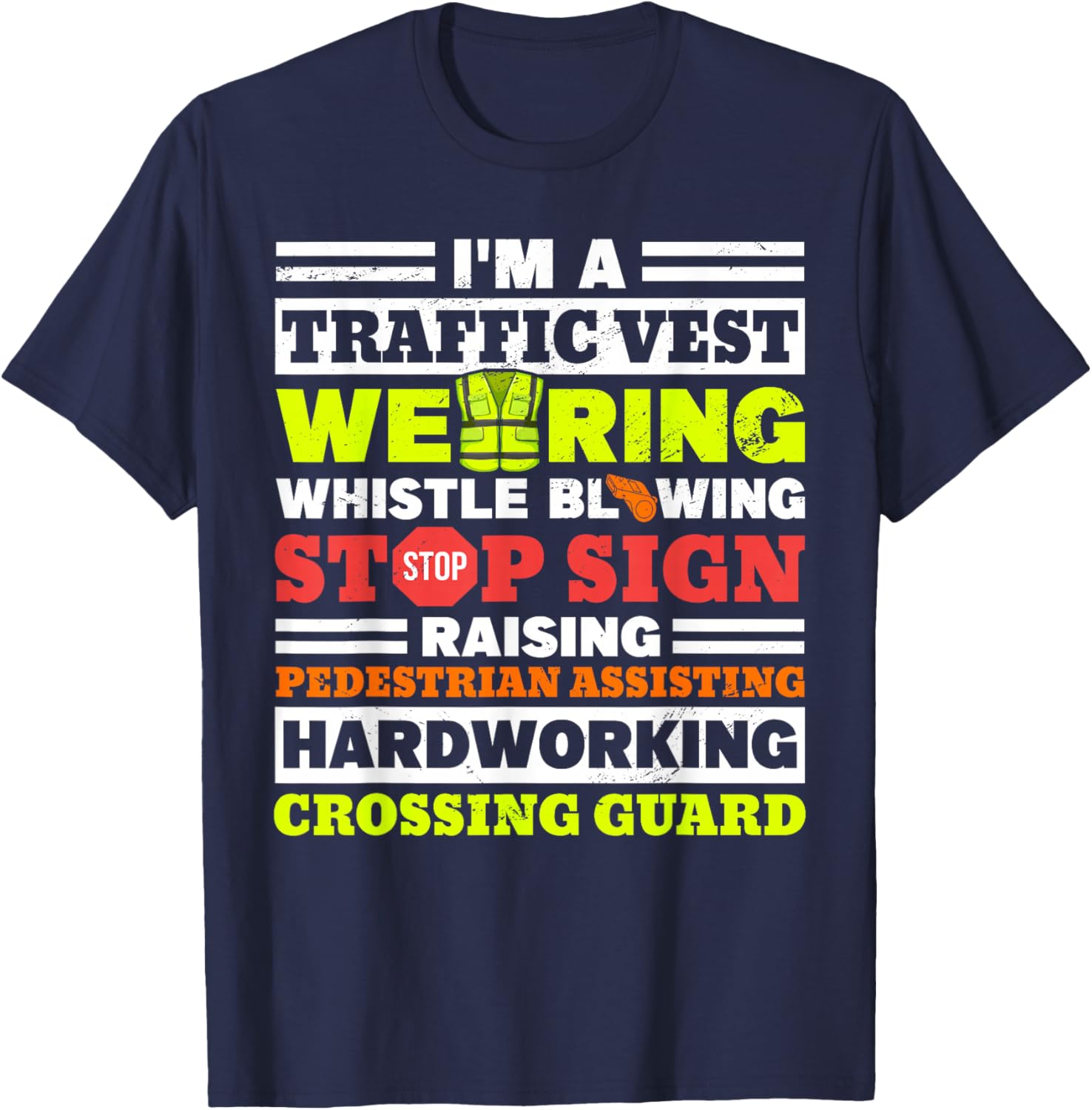 School Crossing Guard T-Shirt - T-Shirt | Navy