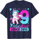 9 Years Old Flossing Unicorn Gifts 9th Birthday Girl Party T-Shirt - T-Shirt | Navy