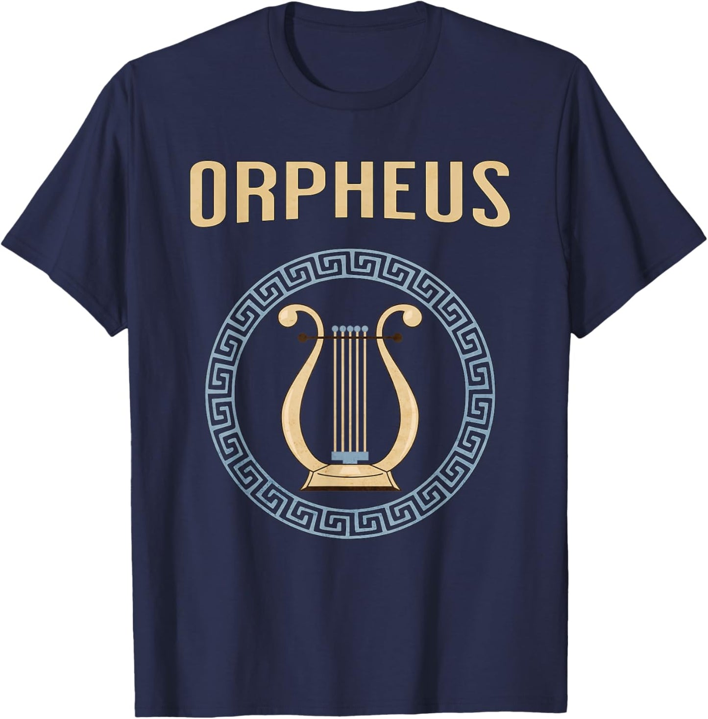 Orpheus Greek Mythology Ancient Greek Lyre Symbol T-Shirt - T-Shirt | Navy