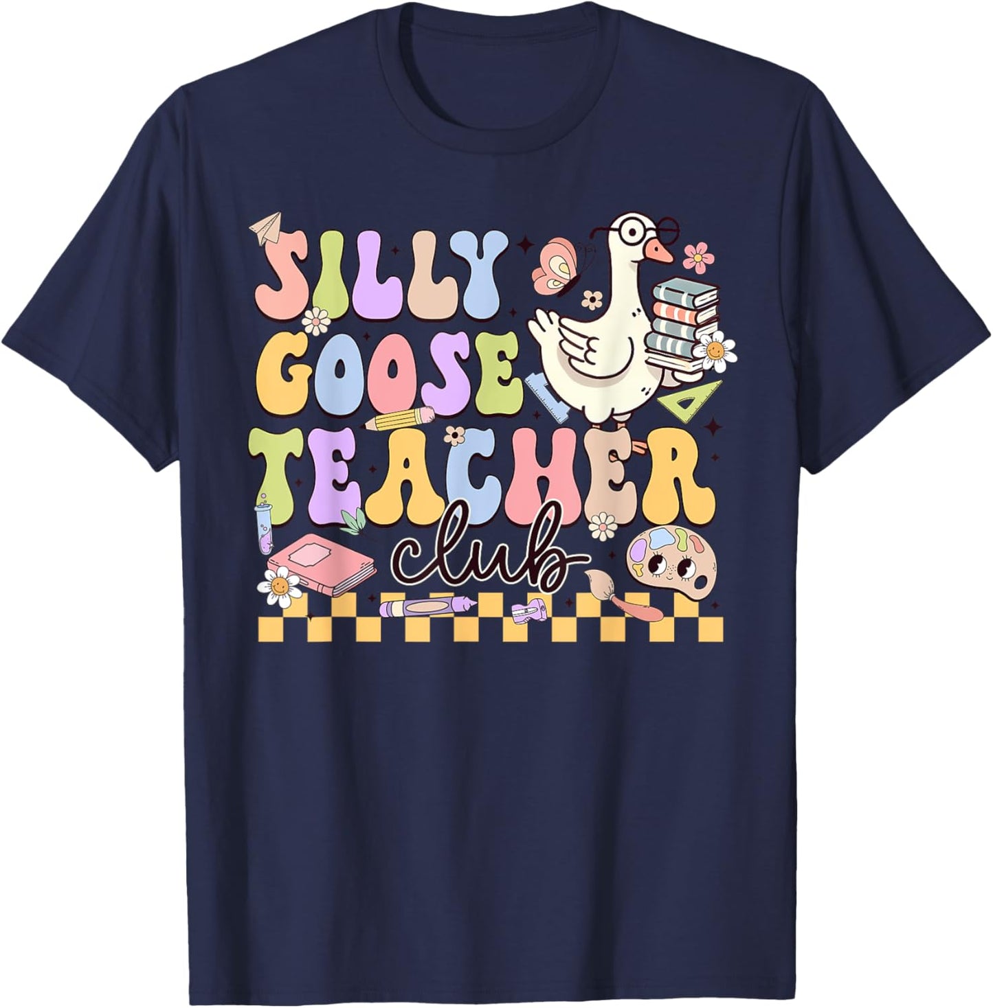 Silly Goose Teacher Club T-Shirt - T-Shirt | Navy