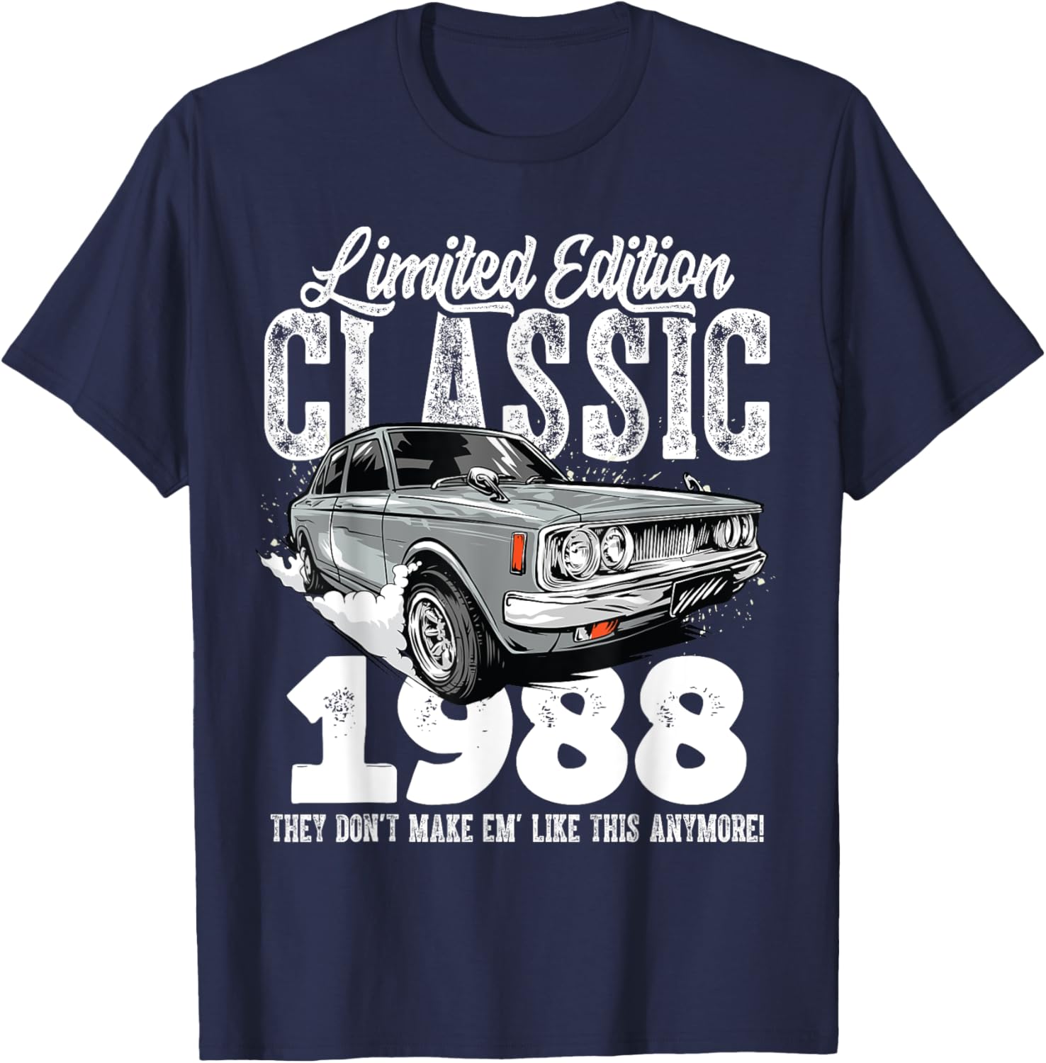 35th birthday Vintage Classic Car 1988 B-day 35 year old T-Shirt - T-Shirt | Navy