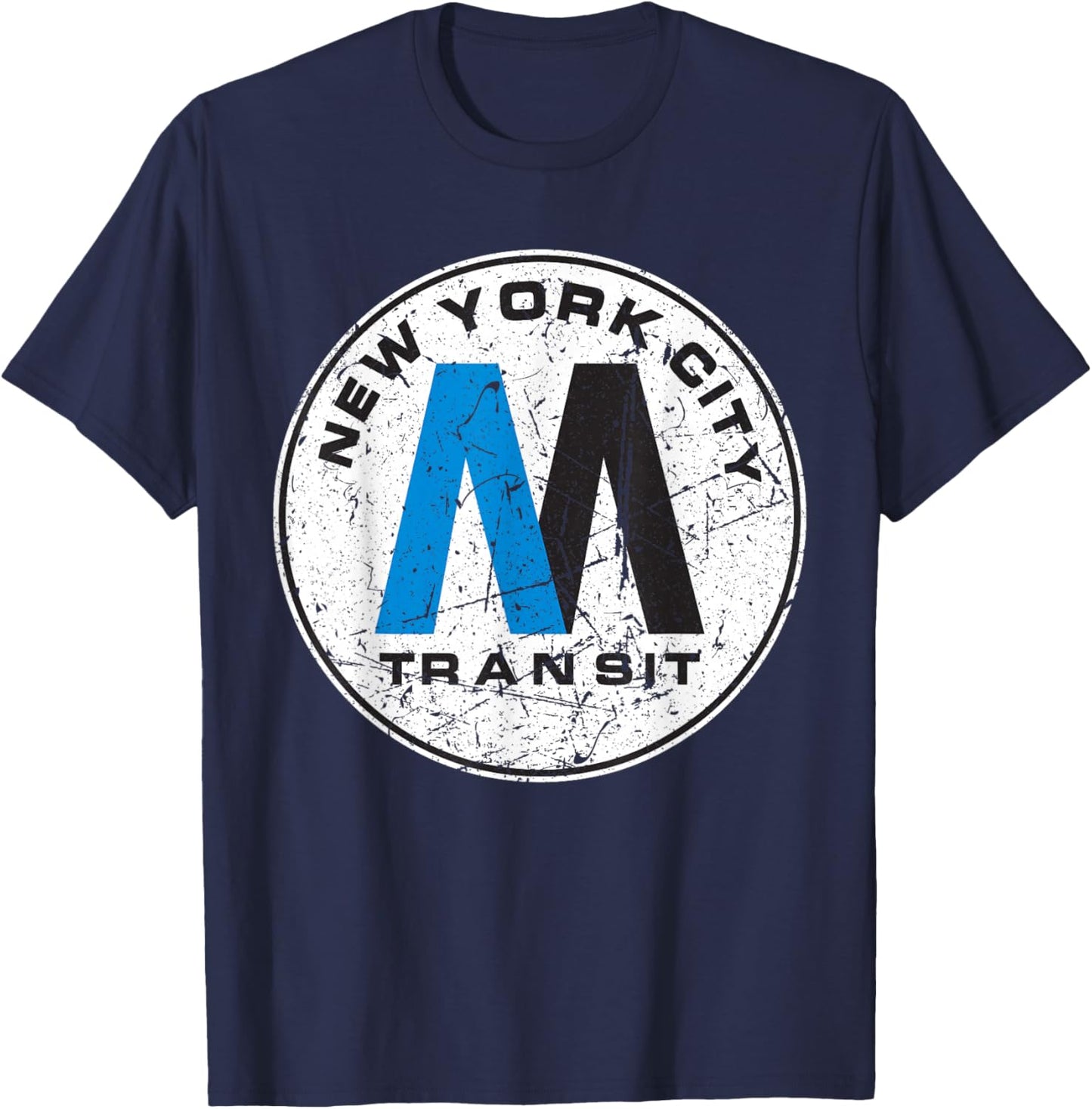 NYC Transit Subway Train Retro New York Subway T-Shirt - T-Shirt | Navy