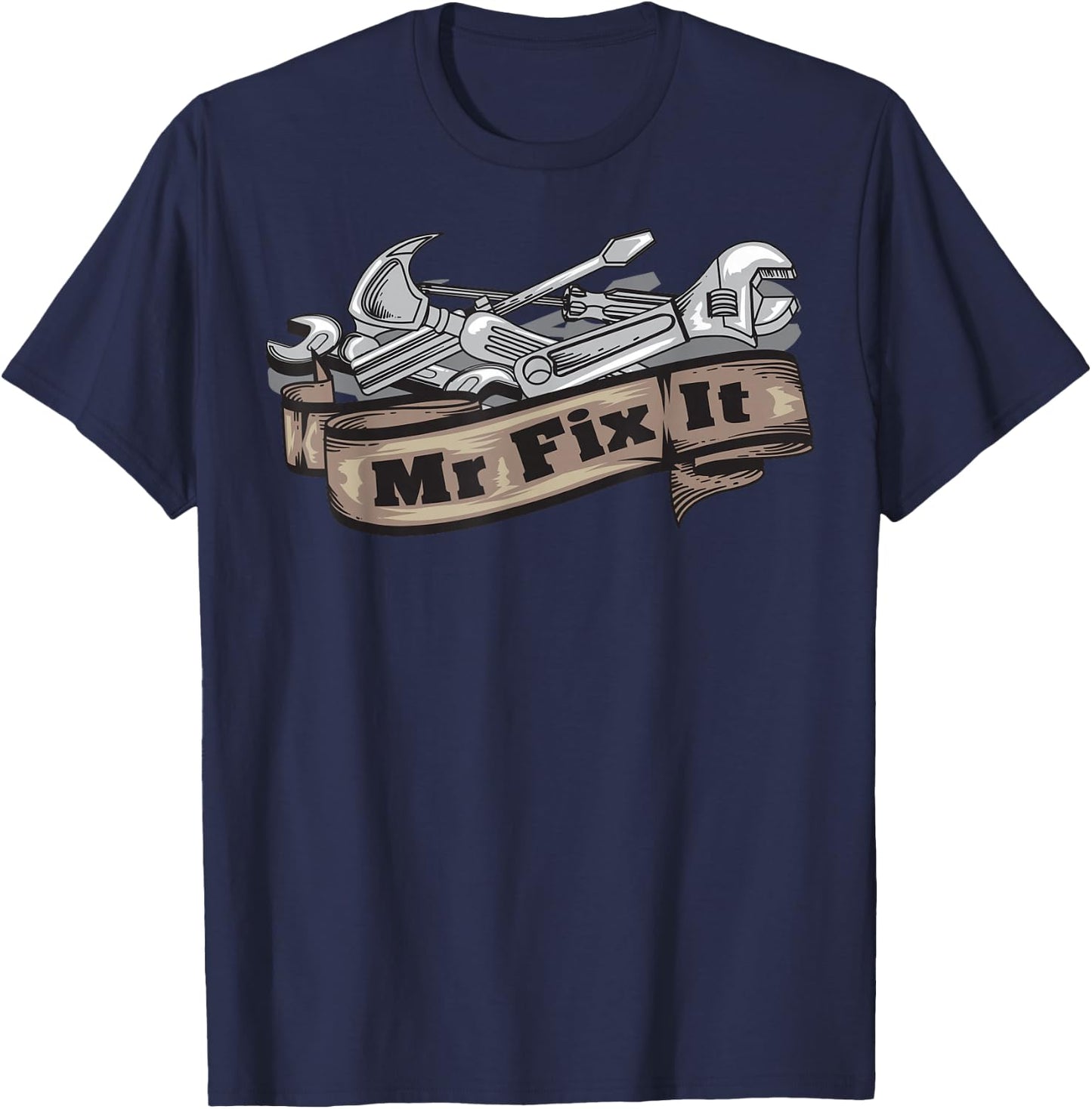 Mr. Fix It Shirt | Cute I Love to Fix Automobiles Gift T-Shirt - T-Shirt | Navy