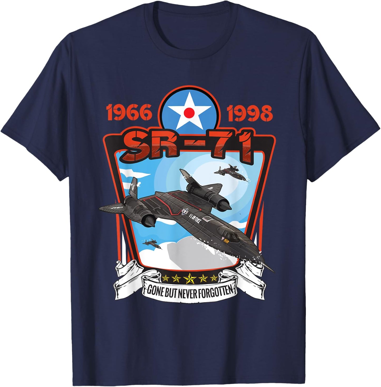 American Reconnaissance Aircraft SR71 Blackbird T-Shirt - T-Shirt | Navy