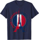 Paris France Eiffel Tower France Flag Travel Souvenir T-Shirt - T-Shirt | Navy