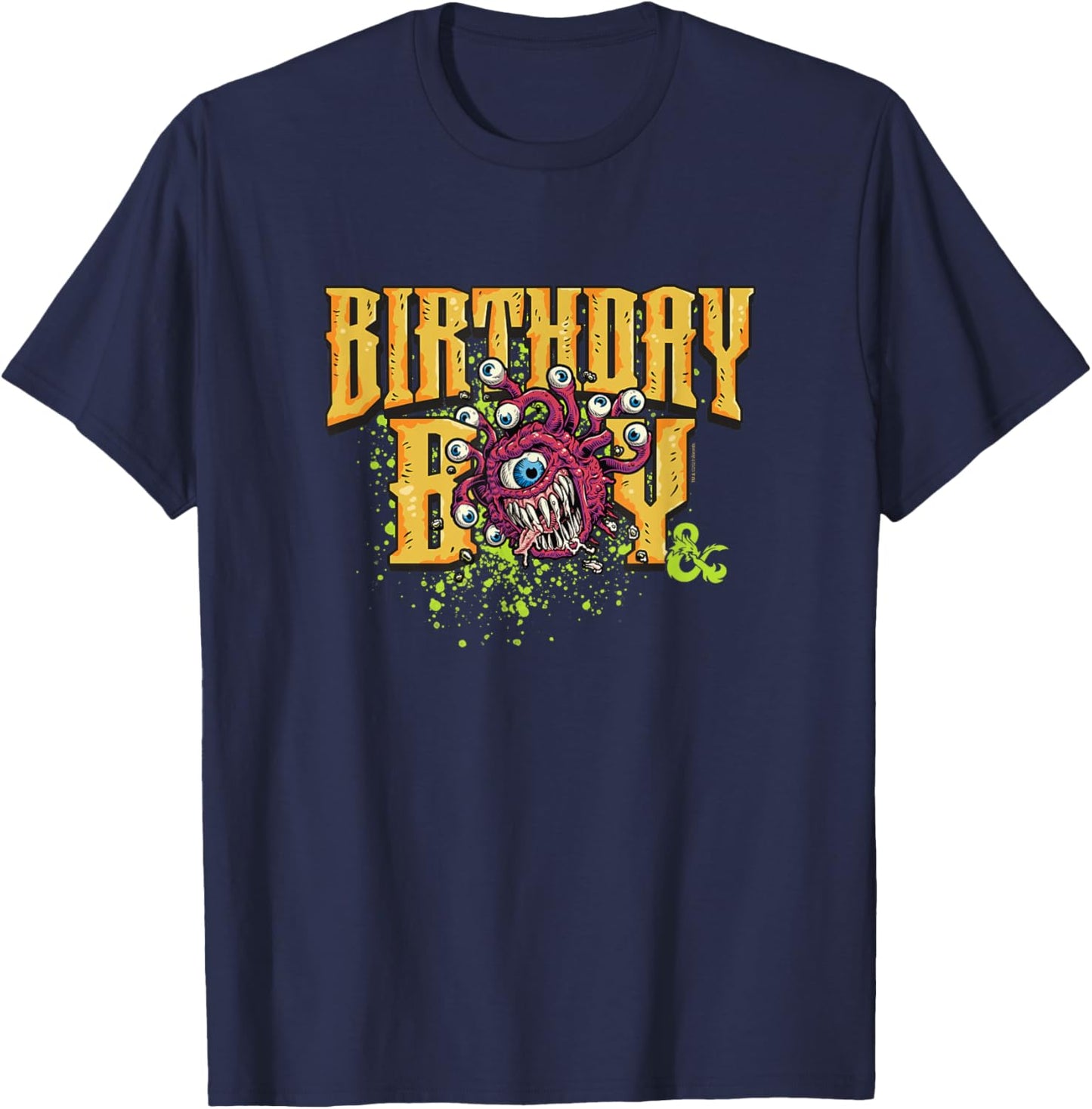 Dungeons & Dragons Birthday Boy Beholder Lawful Evil Icon T-Shirt - T-Shirt | Navy