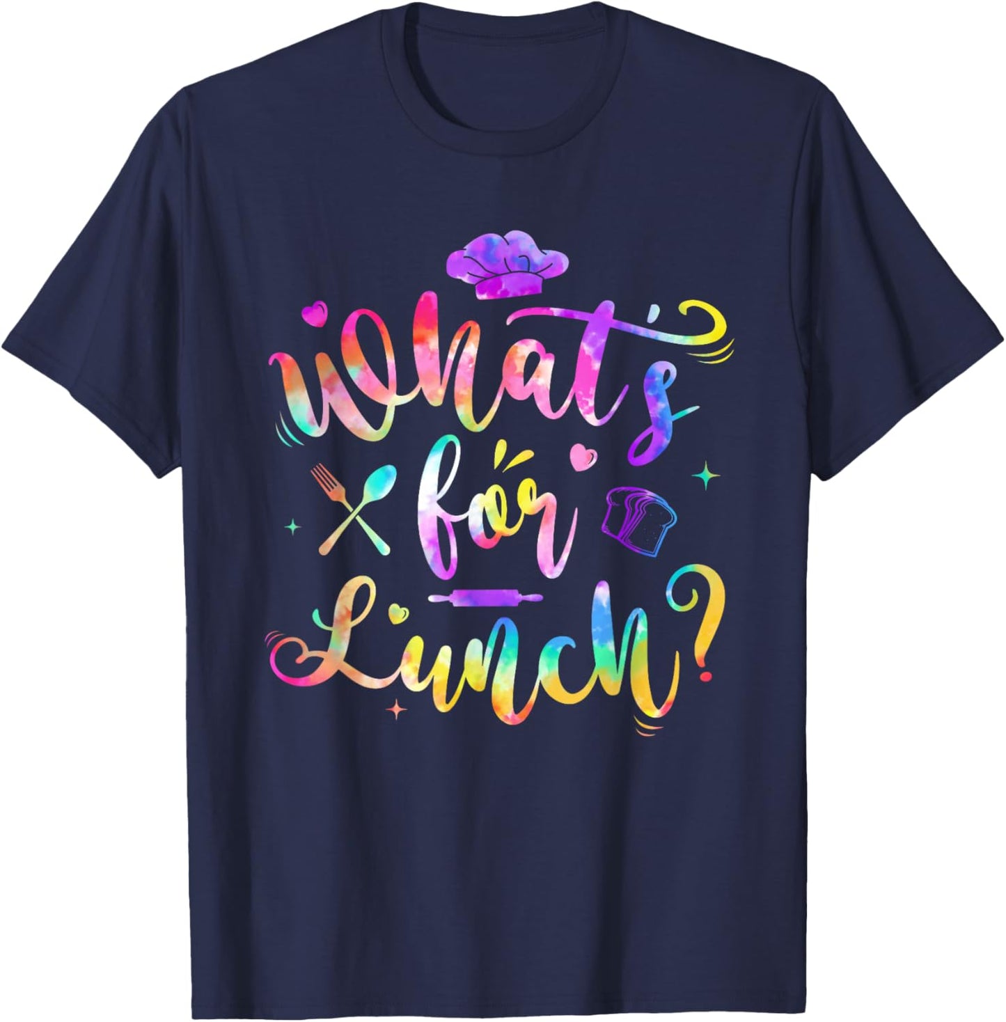 Whats for Lunch Funny Lunch Lady T-Shirt - T-Shirt | Navy