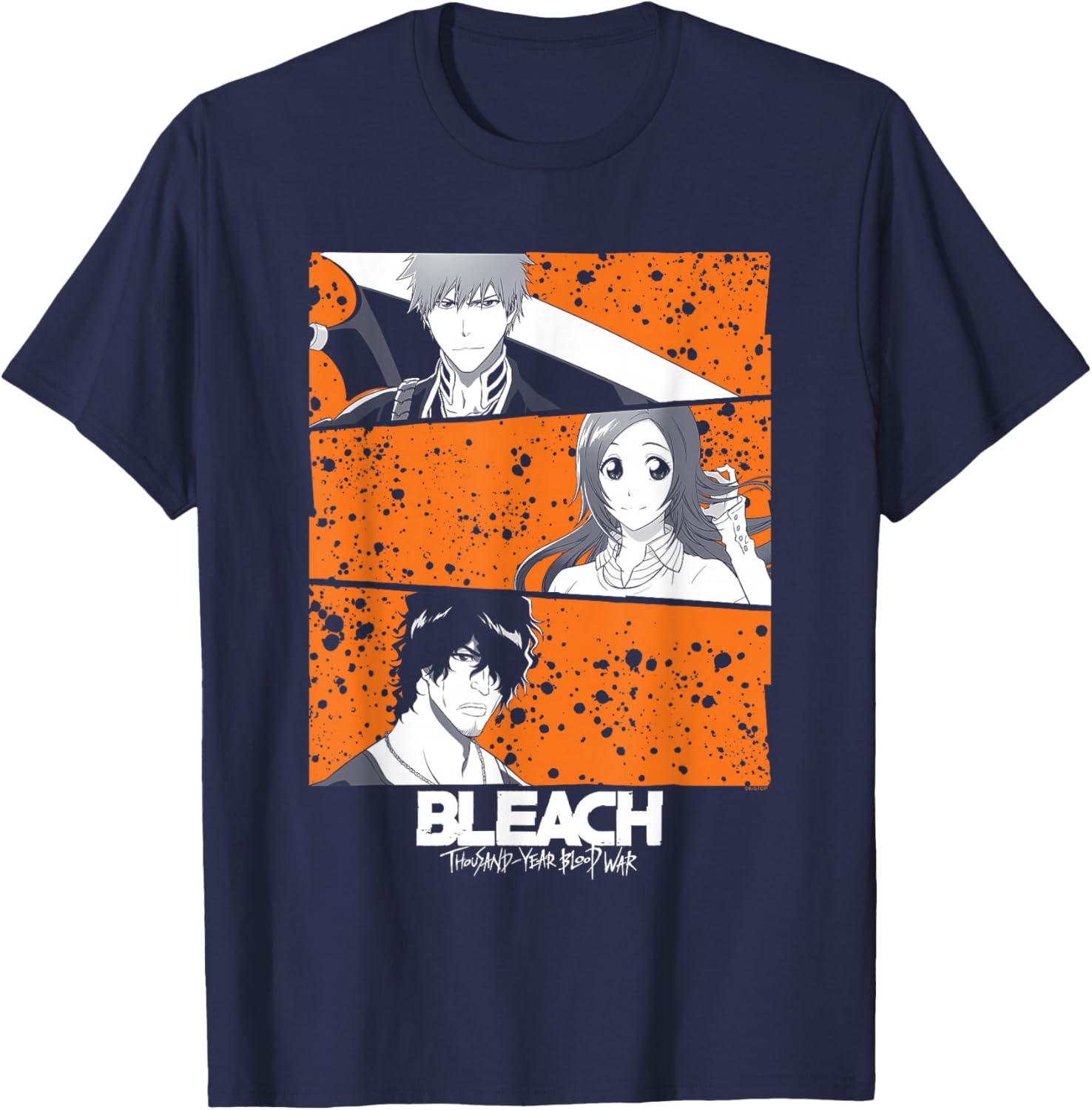 Bleach: Thousand Year Blood War Three Panel Characters Anime T-Shirt - T-Shirt | Navy