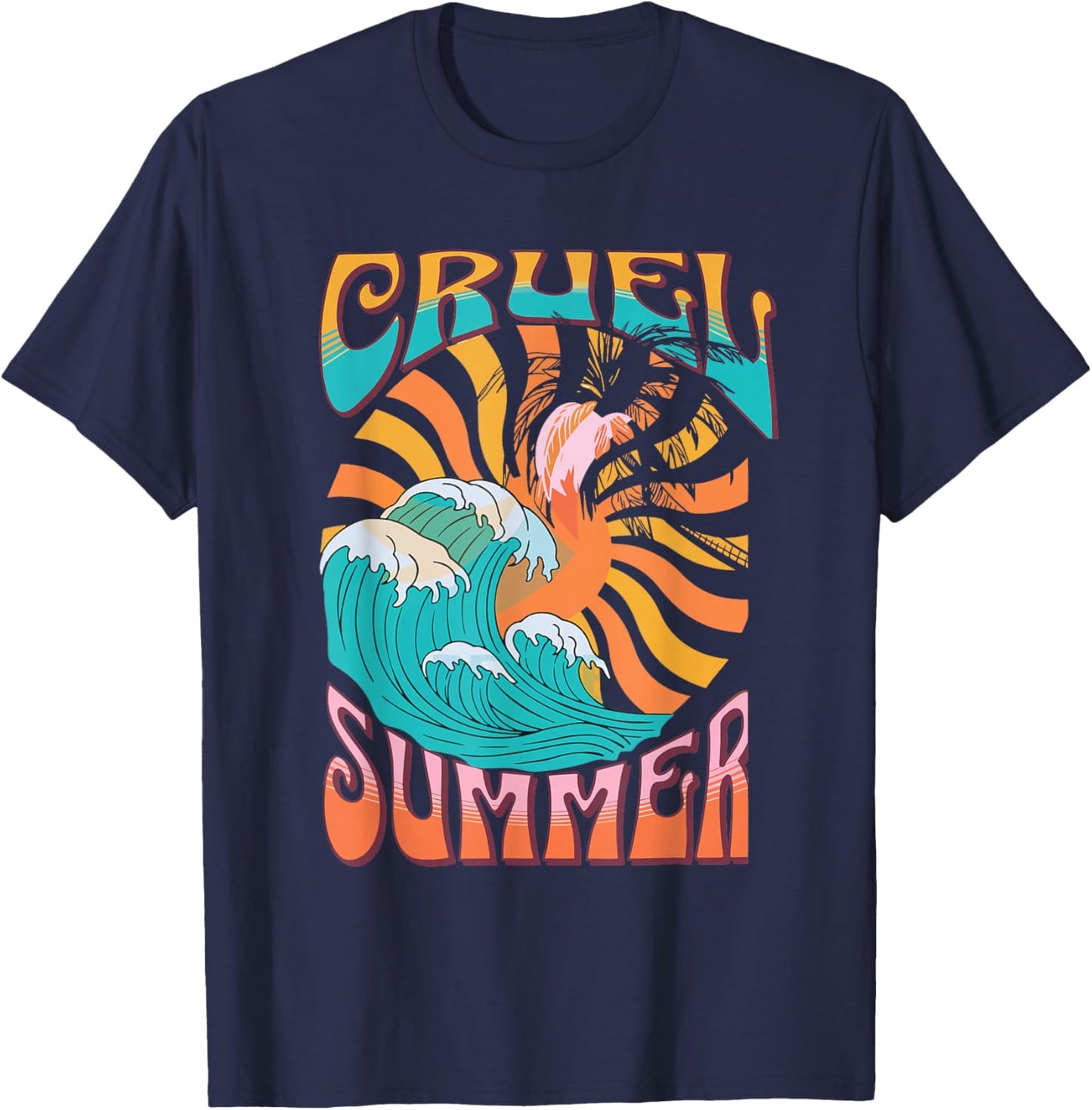 Cruel Summer Funny Cute Retro Vintage T-Shirt - T-Shirt | Navy
