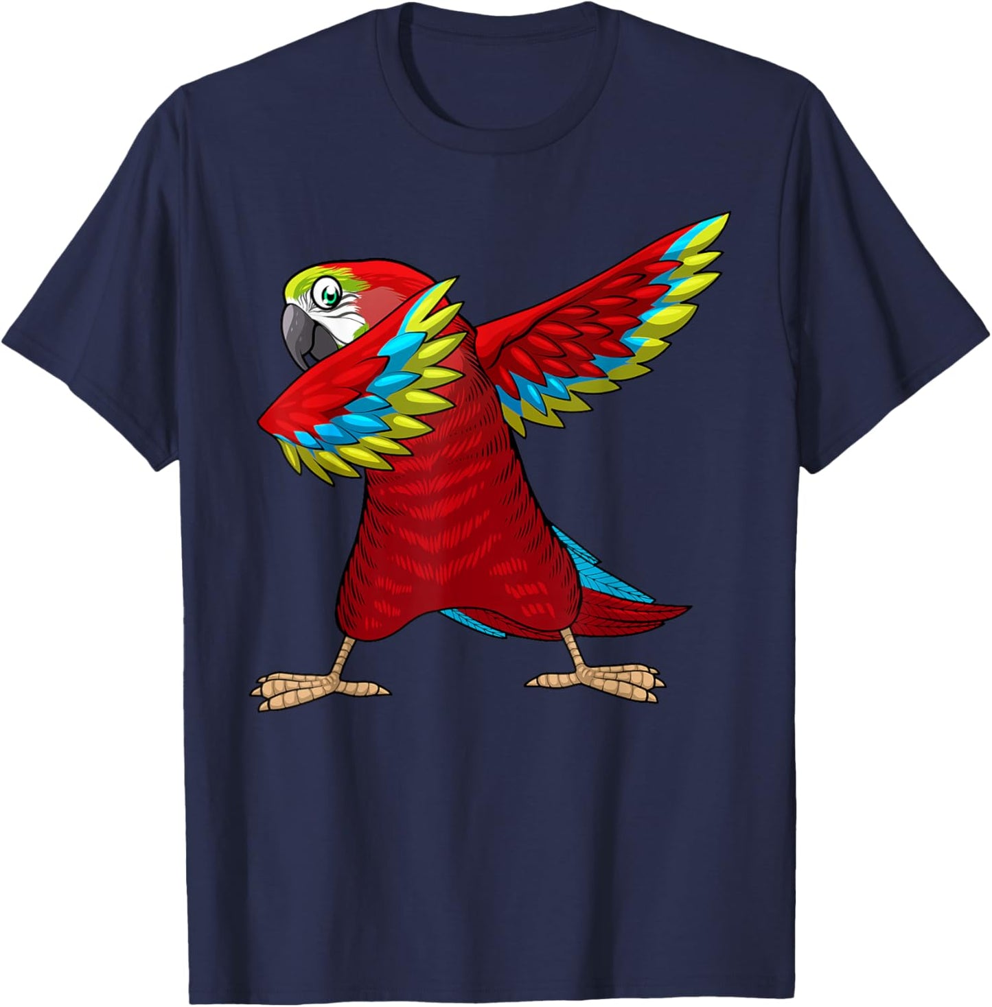 Cool Parrot Art Women Tropical Pet Bird Parrot Lover T-Shirt - T-Shirt | Navy
