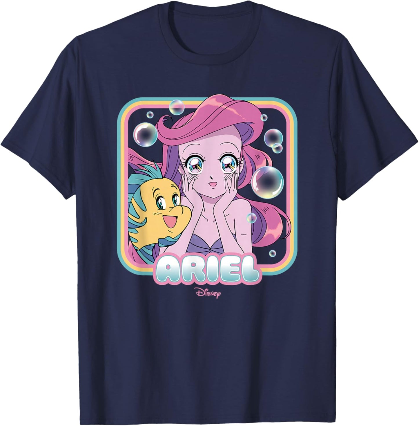 Disney Princess - Ariel Manga T-Shirt - T-Shirt | Navy