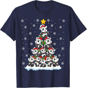 Panda Lover Xmas Gift Panda Christmas Tree T-Shirt - T-Shirt | Navy