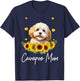 Sunflower Cavapoo Mom Dog Lover T-Shirt - T-Shirt | Navy