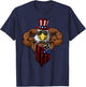 American Flag Muscular Squat Dabbing Flexing Uncle Sam Women Kids Men T-Shirt - T-Shirt | Navy