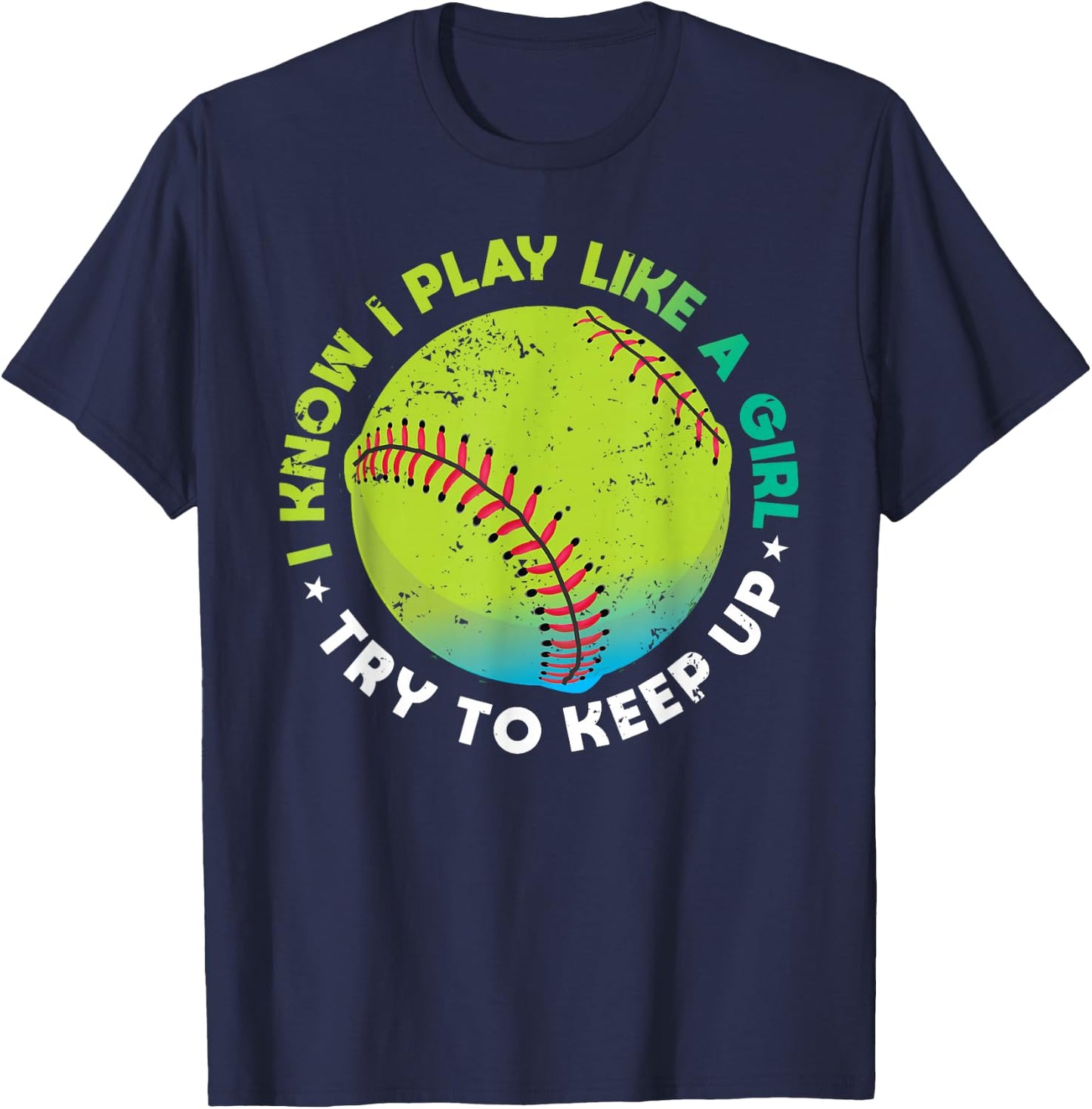 Funny Fastpitch Pitcher Softball Game Gift Girls T-Shirt - T-Shirt | Navy
