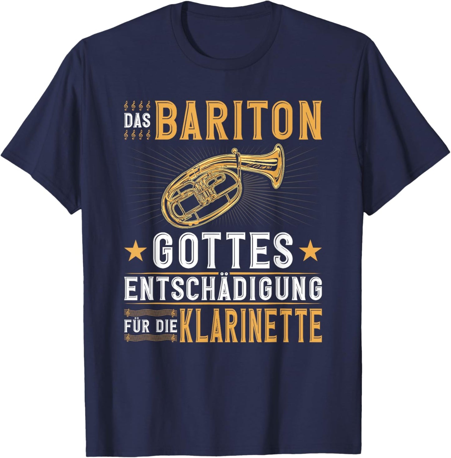 Bariton Entschädigung, Blasmusik Festival Baritonhorn T-Shirt - T-Shirt | Navy