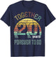 Twenty Years Wedding Anniversary Gifts For Couples Matching T-Shirt - T-Shirt | Navy