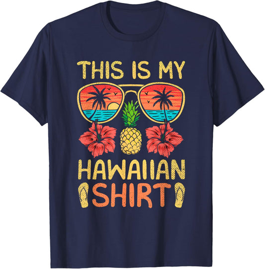 Tropical Flowers T-Shirt - T-Shirt | Navy