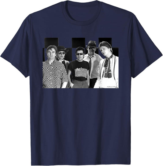 Squeeze Band Chequered Photo By George DuBose T-Shirt - T-Shirt | Navy
