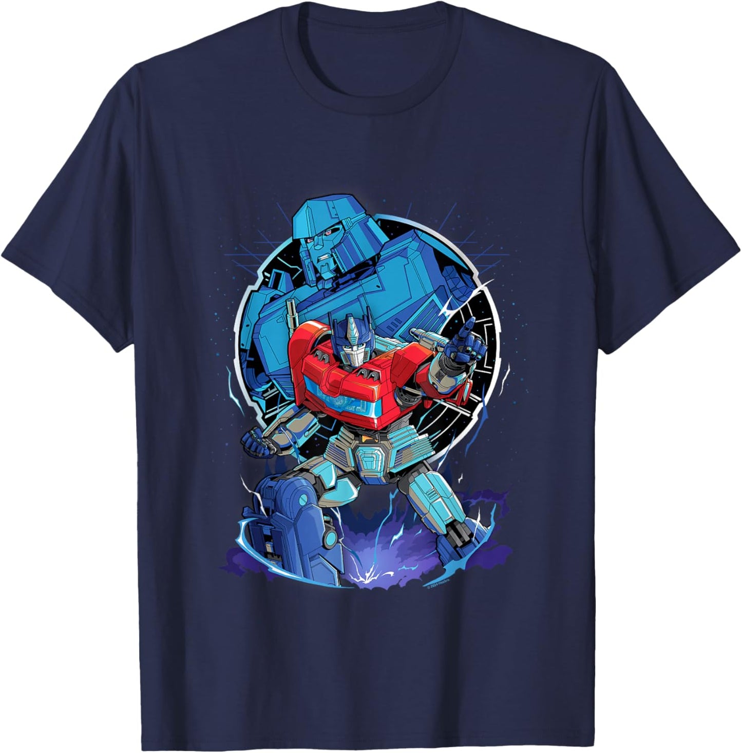Transformers One Optimus Prime Megatron Lurking T-Shirt - T-Shirt | Navy