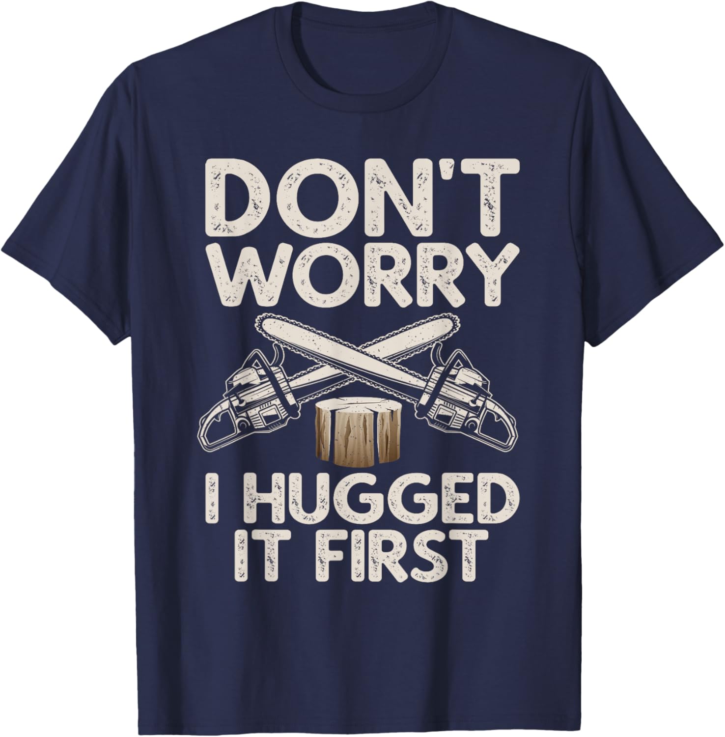 Cute Lumberjack Design Women Logging Arborist Logger T-Shirt - T-Shirt | Navy