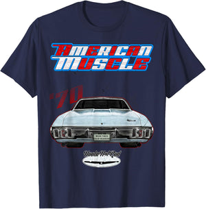 1970,70,HotRod,Impala,Biscayne,Del Ray,DelRay,Muscle Car,USA T-Shirt - T-Shirt | Navy