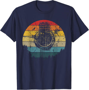 Guitar Rock n Roll Bass Instrument Vintage Metal T-Shirt - T-Shirt | Navy