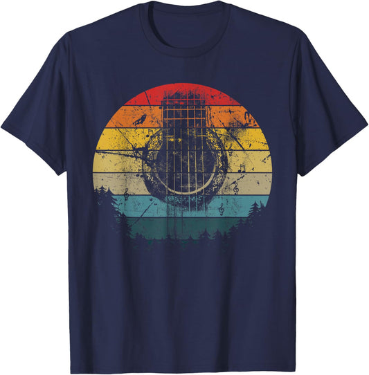 Guitar Rock n Roll Bass Instrument Vintage Metal T-Shirt - T-Shirt | Navy