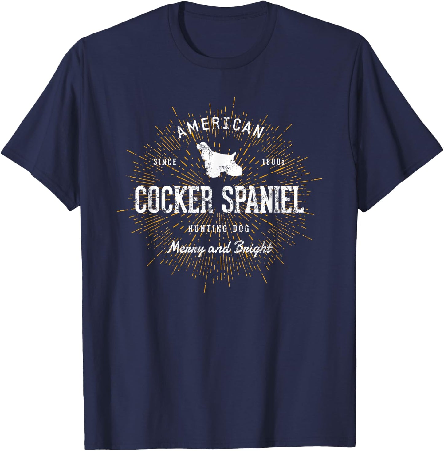 Retro Cocker Spaniel Vintage T-Shirt - T-Shirt | Navy