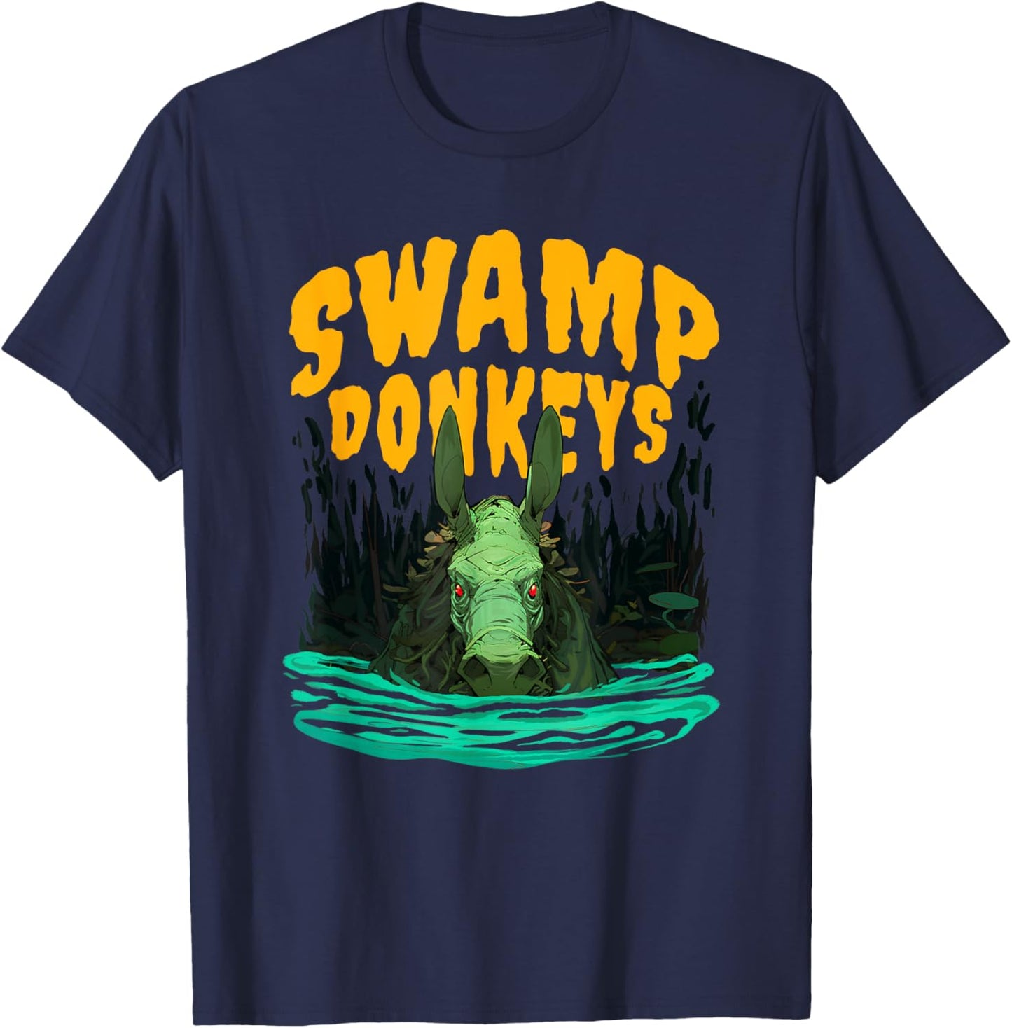 Parody Funny Swamp Donkey T-Shirt - T-Shirt | Navy