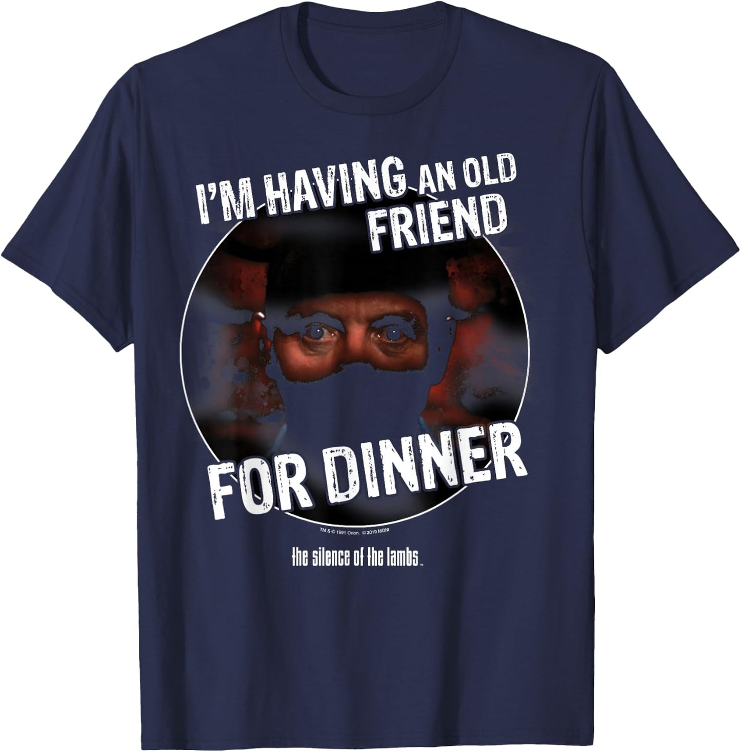 The Silence Of The Lambs I'm Having An Old Friend For Dinner T-Shirt - T-Shirt | Navy