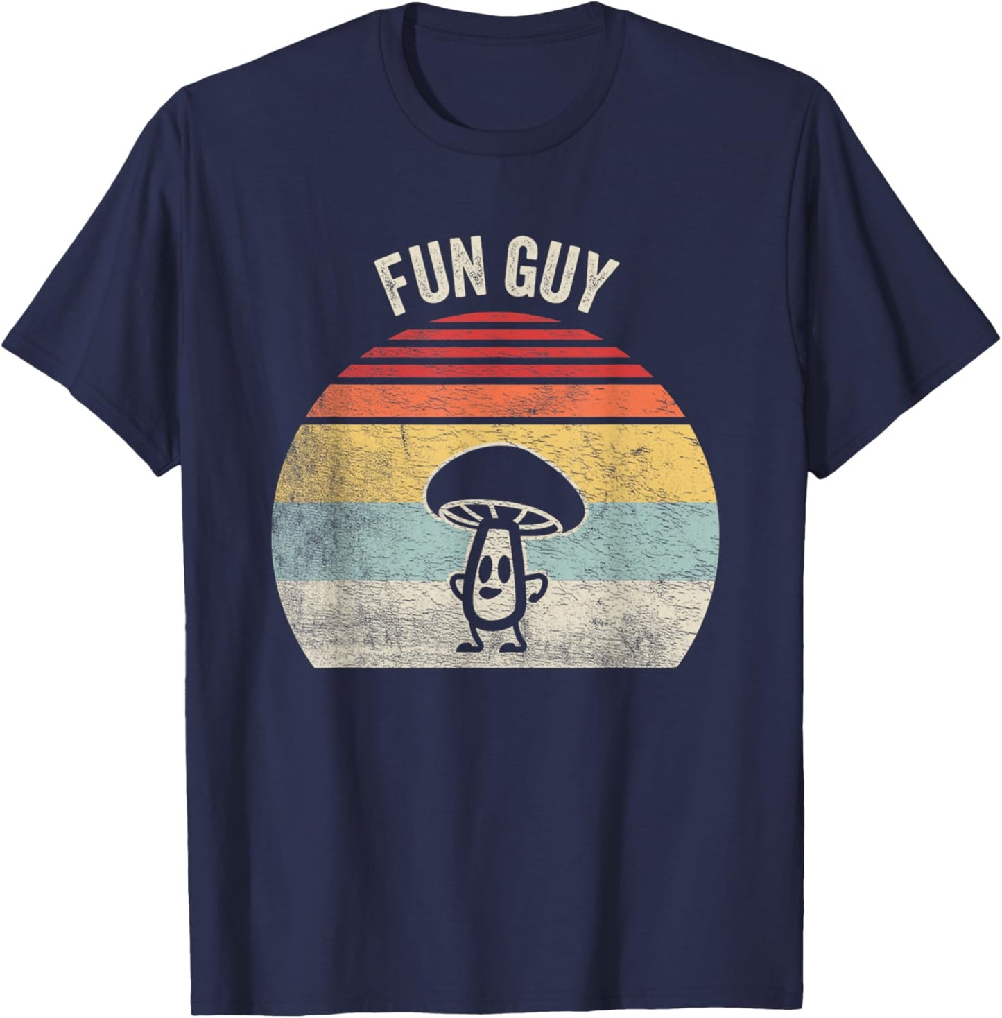 Vintage Fun Guy Fungi Shirt Funny Mushroom Fungus Humor T-Shirt - T-Shirt | Navy