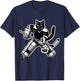 Funny Black Cat Ice Hockey Goalie Women Men Kids Hockey Fans T-Shirt - T-Shirt | Navy
