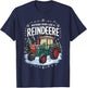 Nothing Runs Like A Reindeer Funny Christmas Tractor Farm T-Shirt - T-Shirt | Navy
